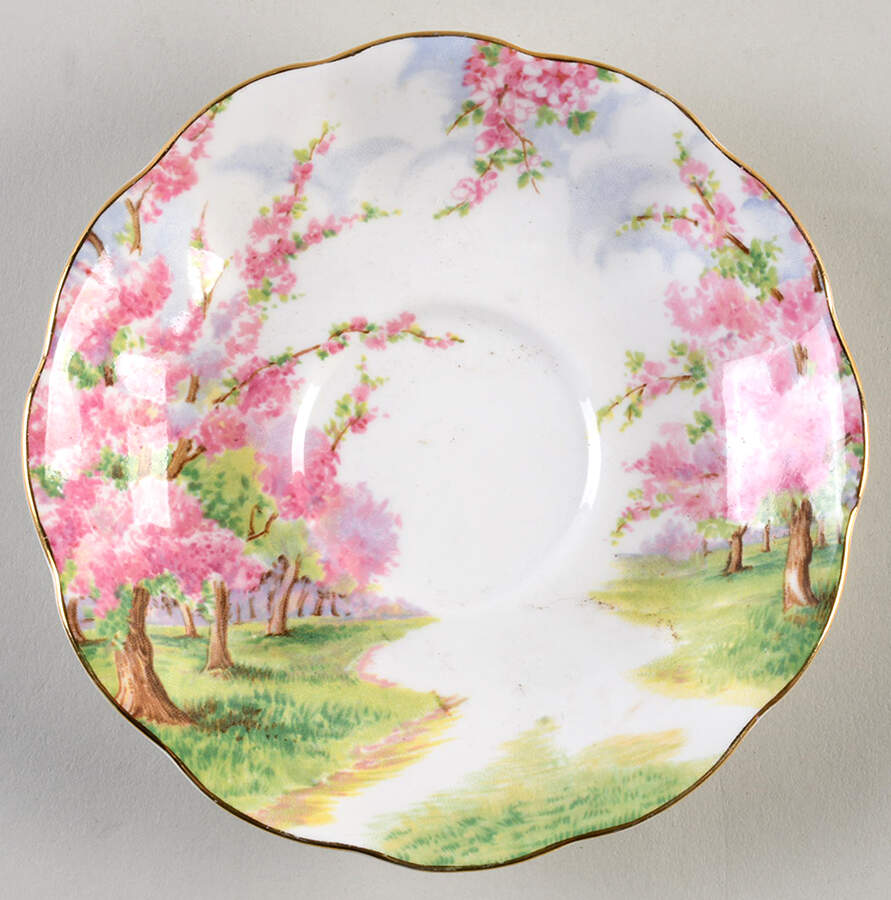 Blossom Time Saucer for Footed Cup by Royal Albert-1