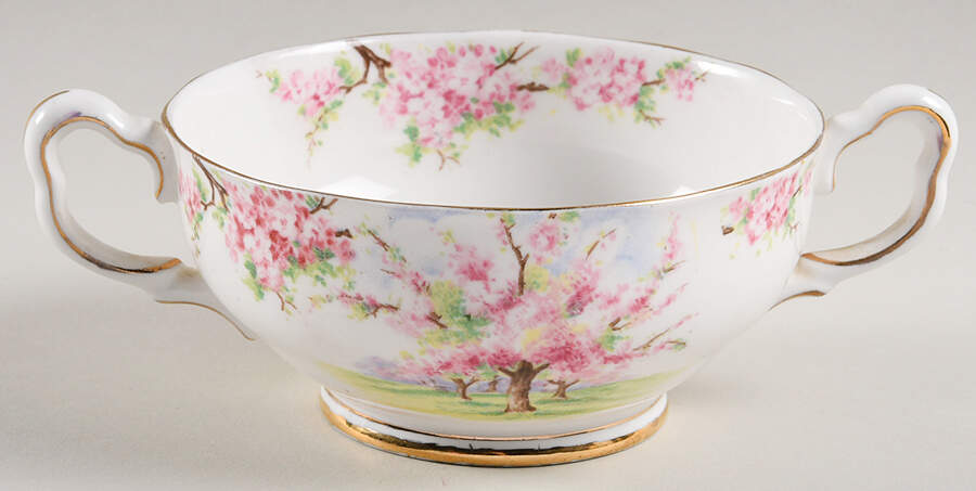 Blossom Time Footed Cream Soup Bowl by Royal Albert-1