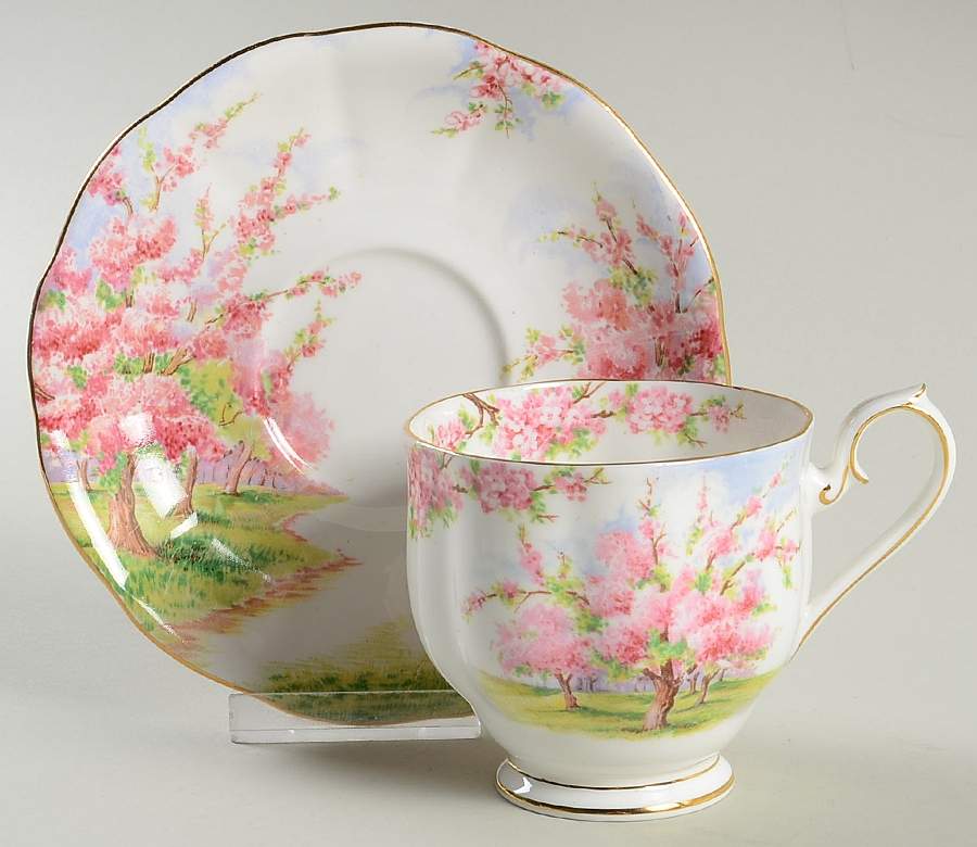 Blossom Time Footed Cup & Saucer Set by Royal Albert-1