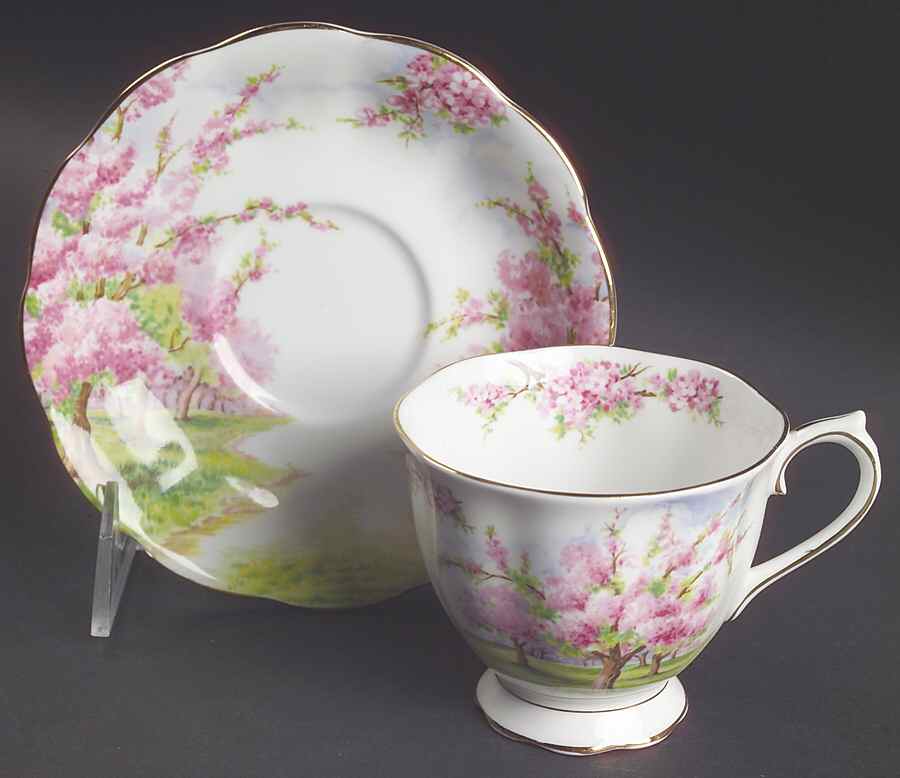 Blossom Time Footed Cup & Saucer Set by Royal Albert-1