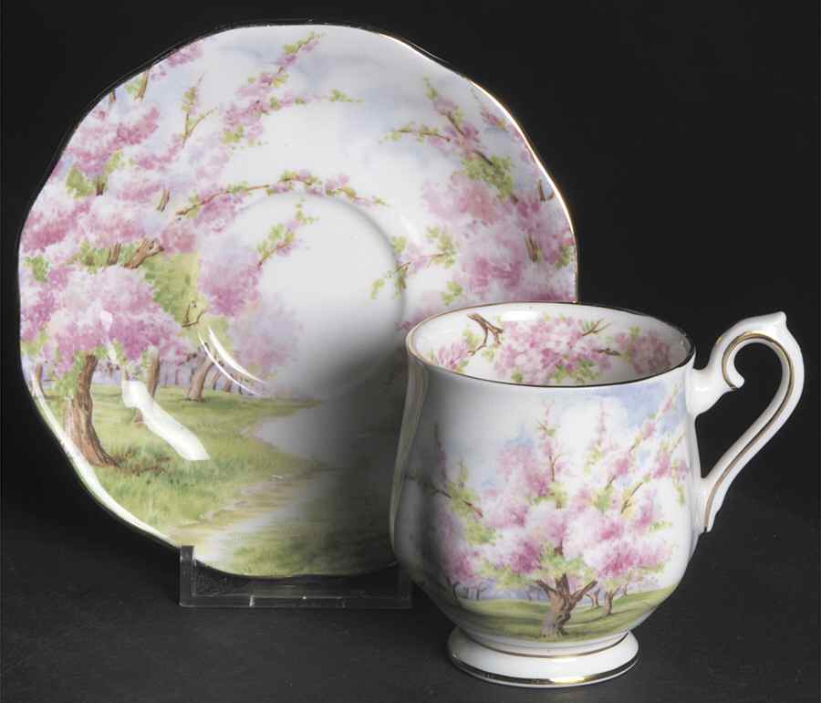 Blossom Time Footed Demitasse Cup & Saucer Set by Royal Albert-1