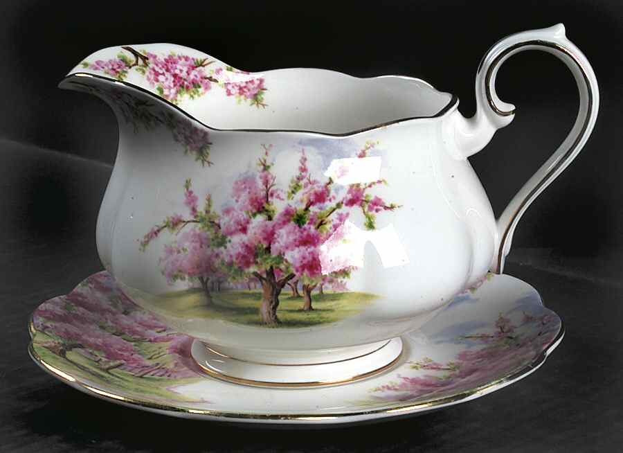 Blossom Time Gravy Boat & Underplate by Royal Albert-1