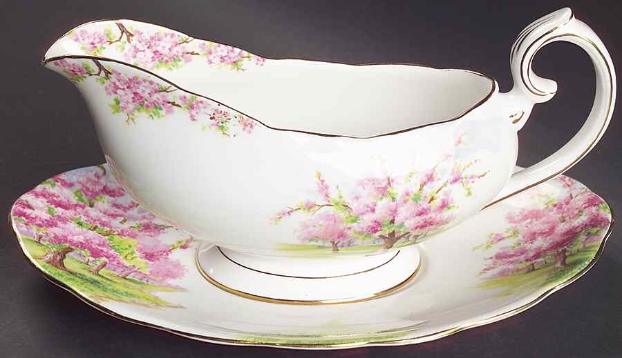 Blossom Time Gravy Boat & Underplate by Royal Albert-1