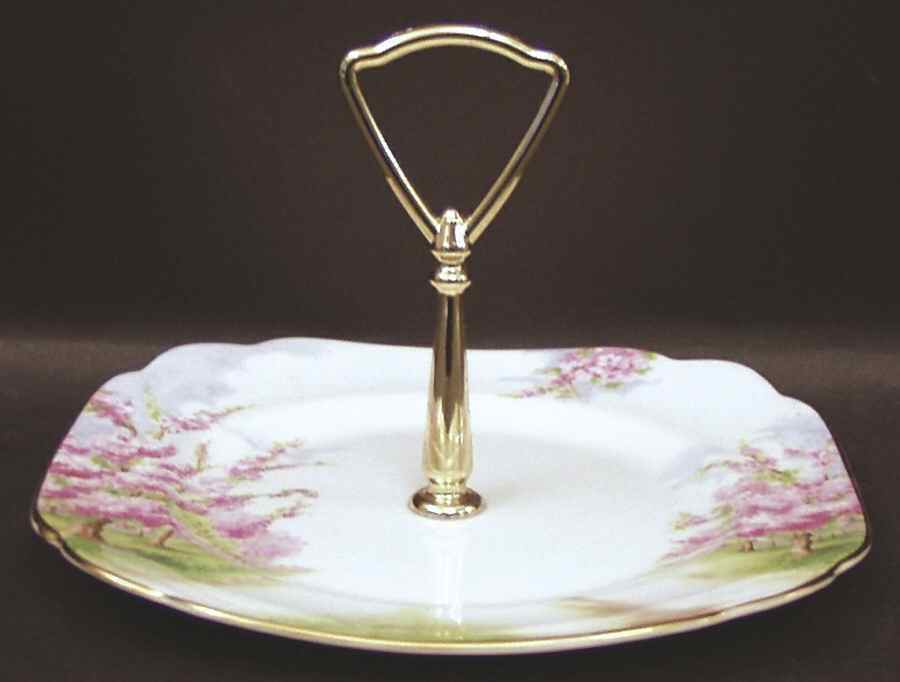 Blossom Time Round Serving Plate with Handle (SP) by Royal Albert-1