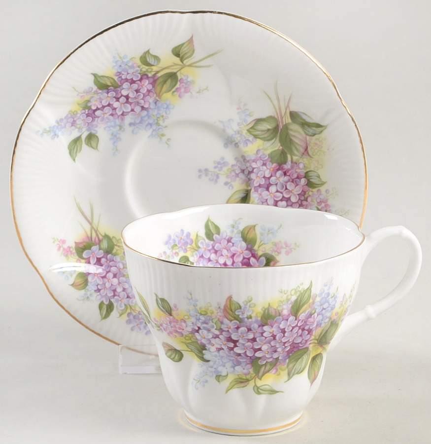 Blossom Time Series Flat Cup & Saucer Set by Royal Albert-1