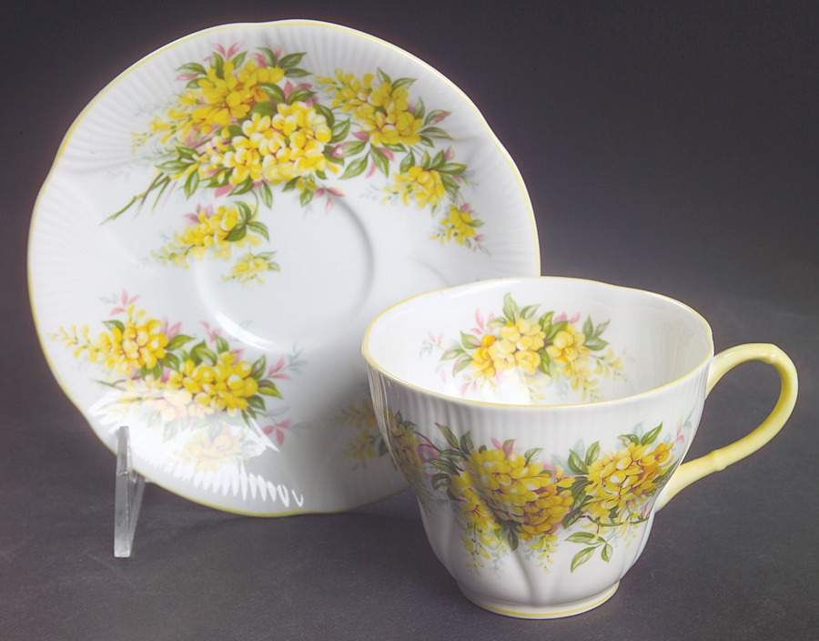 Blossom Time Series Flat Cup & Saucer Set by Royal Albert-1