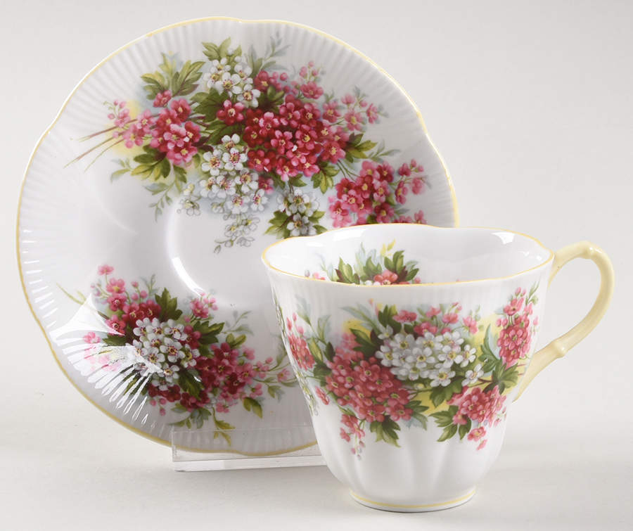 Blossom Time Series Flat Demitasse Cup & Saucer Set by Royal Albert-1
