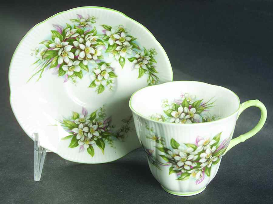 Blossom Time Series Flat Demitasse Cup & Saucer Set by Royal Albert-1