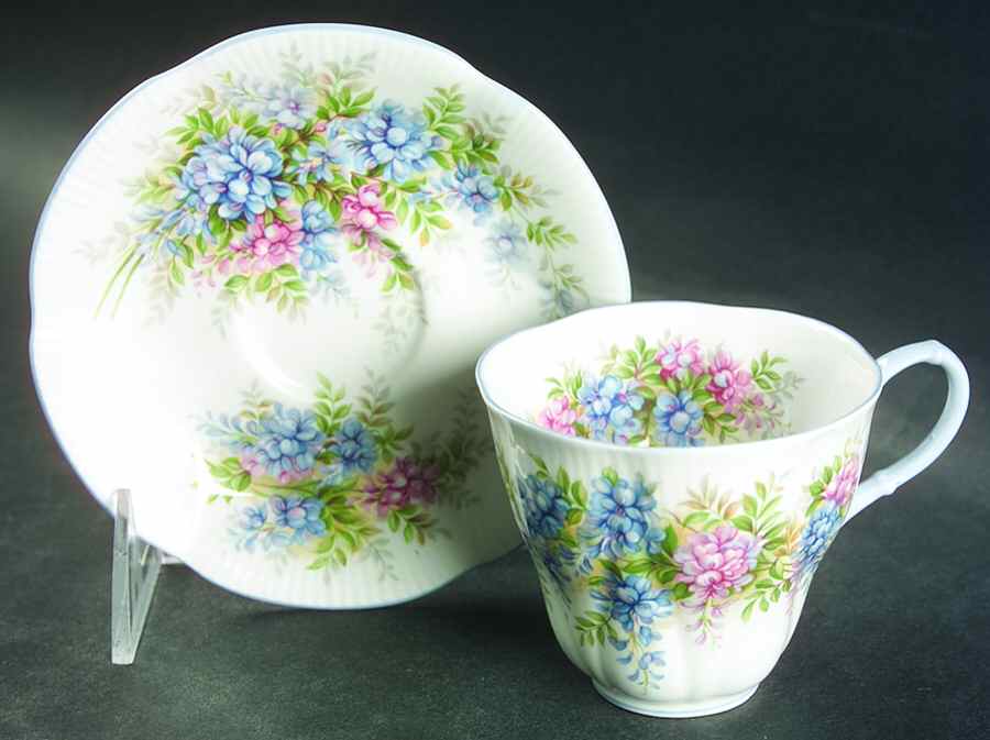 Blossom Time Series Flat Demitasse Cup & Saucer Set by Royal Albert-1