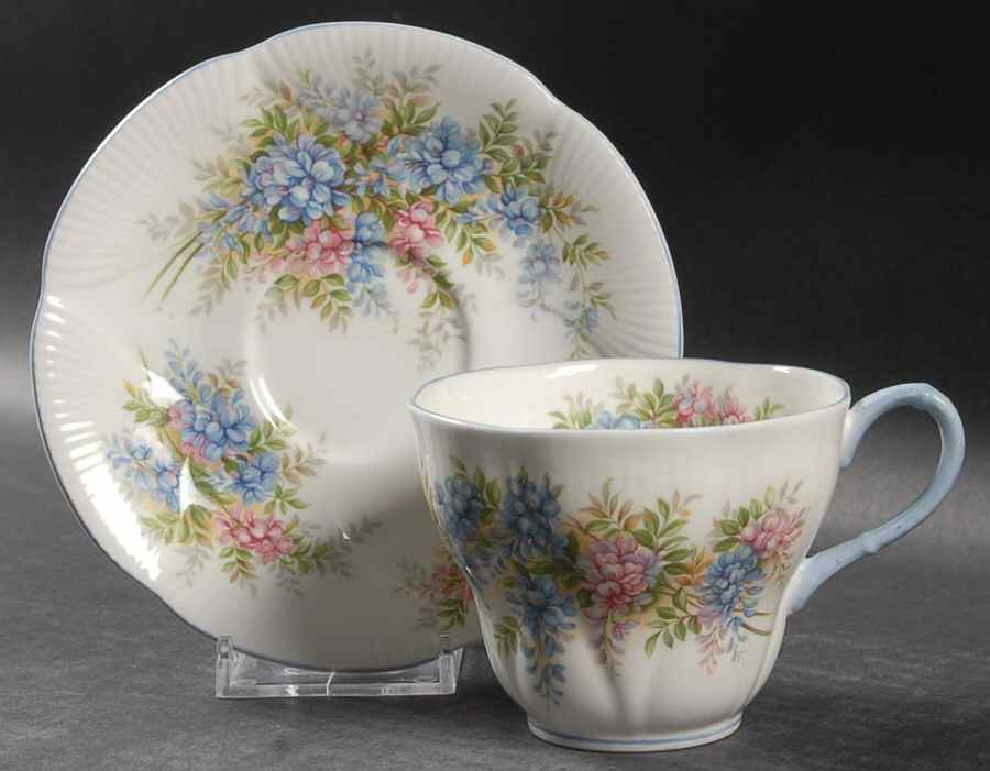 Blossom Time Series Flat Cup & Saucer Set by Royal Albert-1