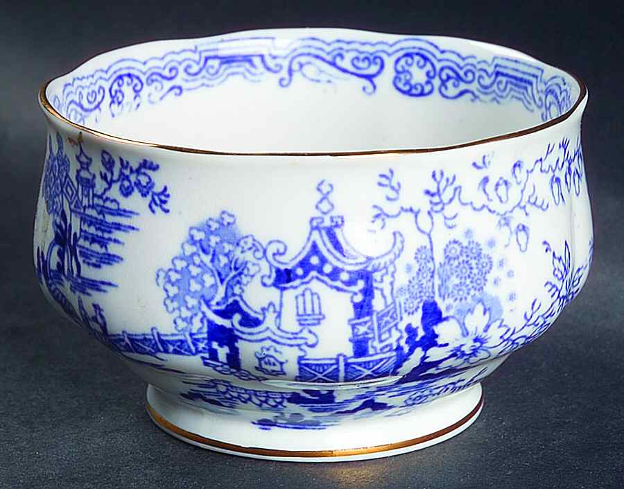 Blue Willow Open Sugar Bowl by Royal Albert-1