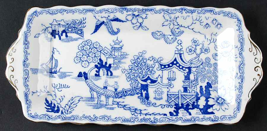 Blue Willow Tray for Mini Creamer & Open Sugar by Royal Albert-1