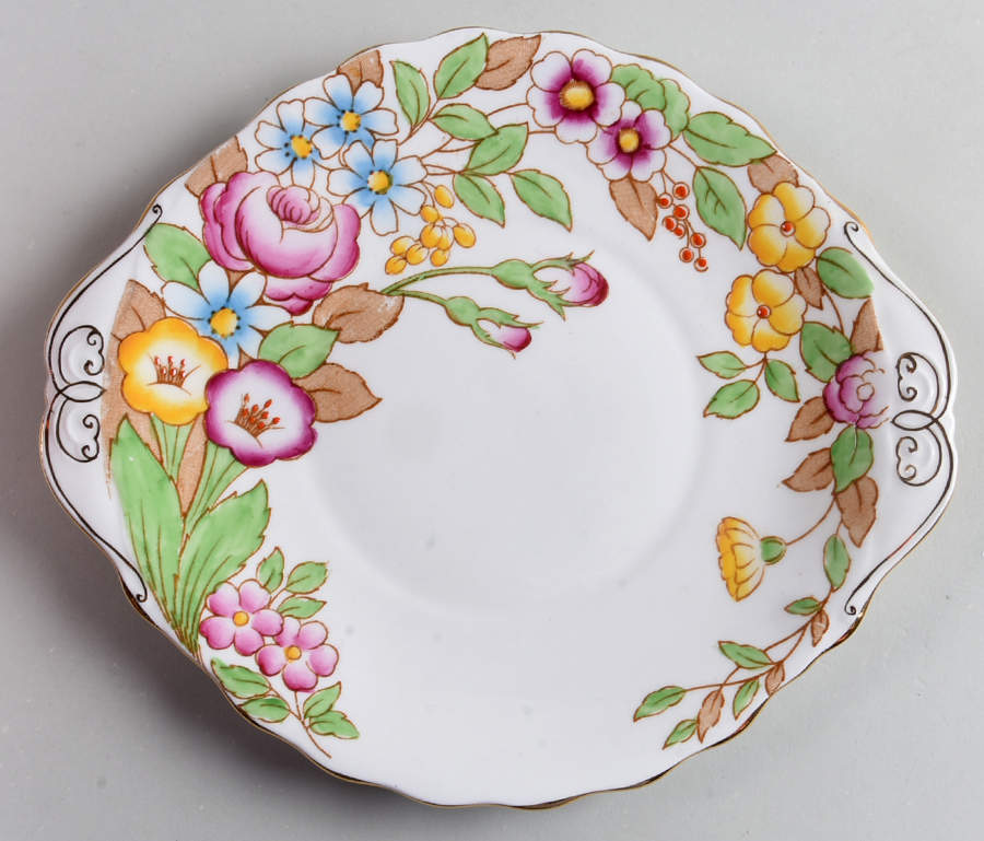 Bouquet Handled Cake Plate by Royal Albert-1