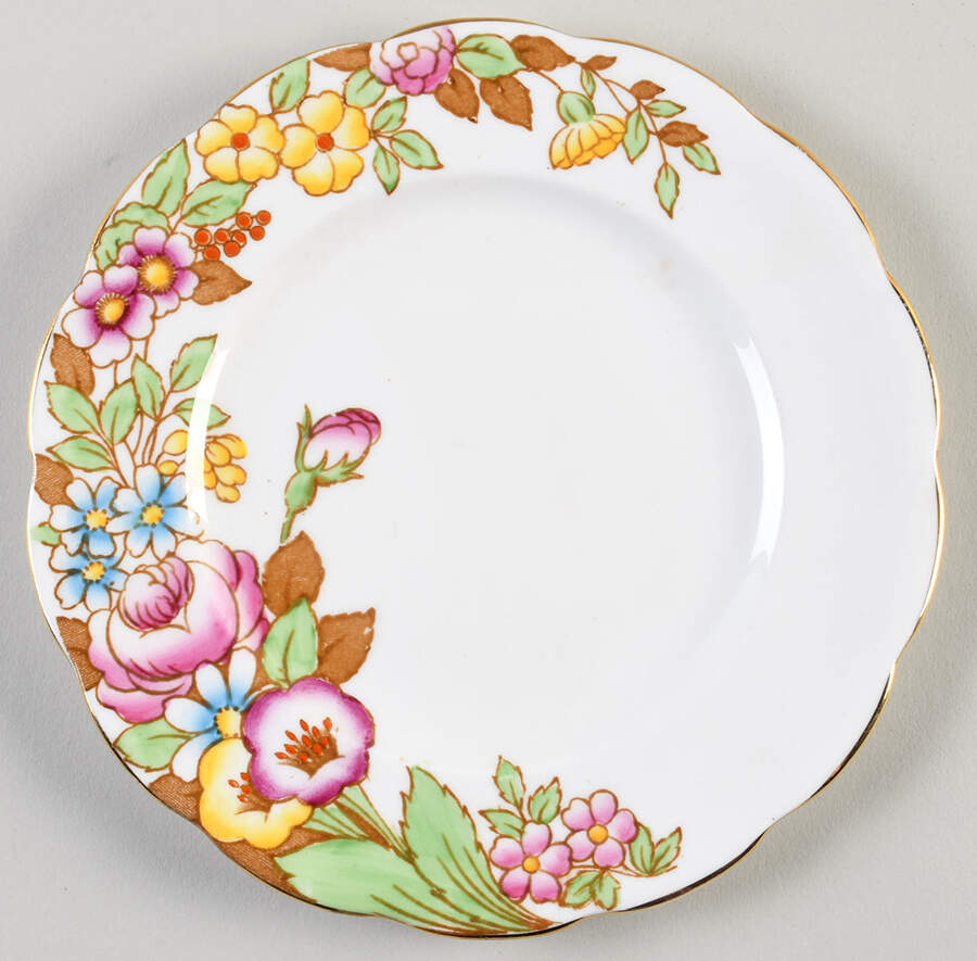 Bouquet Dessert/Pie Plate by Royal Albert-1