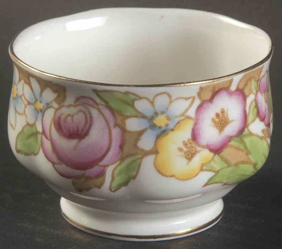 Bouquet Mini Open Sugar Bowl by Royal Albert-1