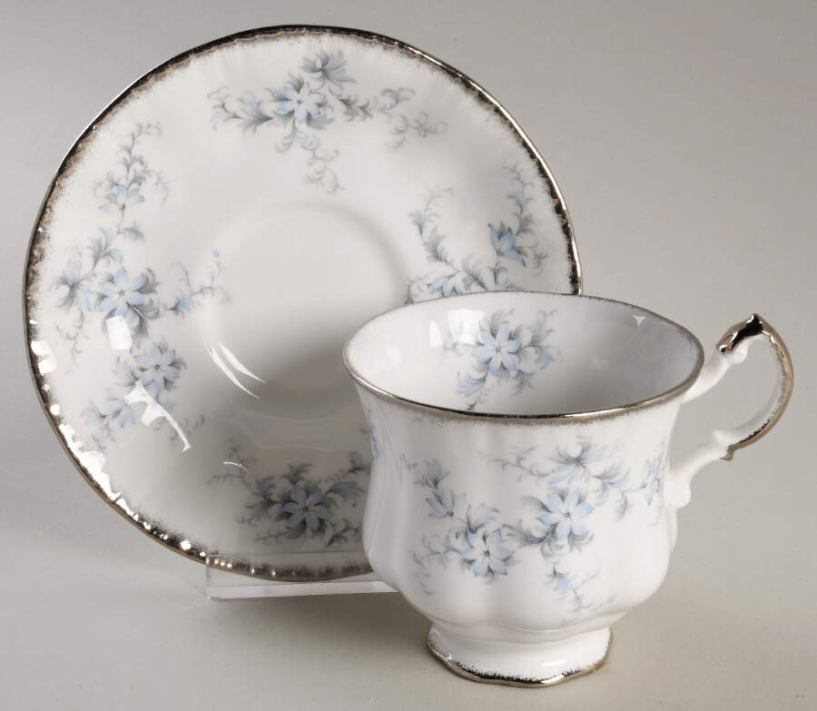 Brides Choice (Elizabeth Shape) Footed Cup & Saucer Set by Royal Albert-1