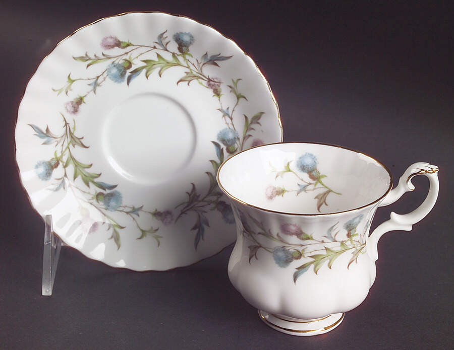 Brigadoon Footed Demitasse Cup & Saucer Set by Royal Albert-1