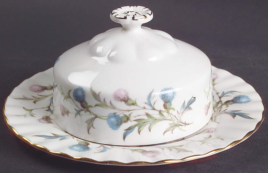 Brigadoon Round Covered Butter by Royal Albert-1