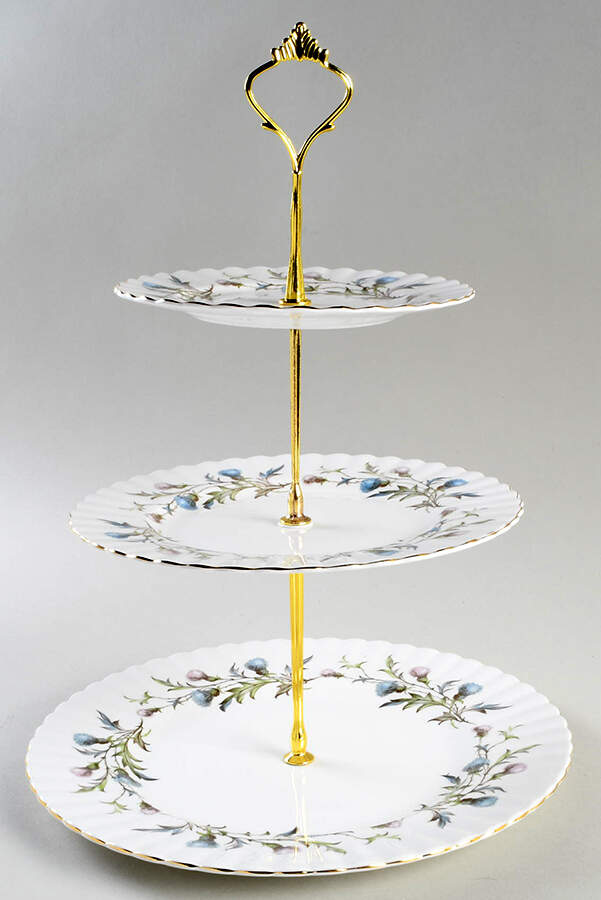 Brigadoon 3-Tiered Serving Tray (DP, SP, BB) by Royal Albert-1