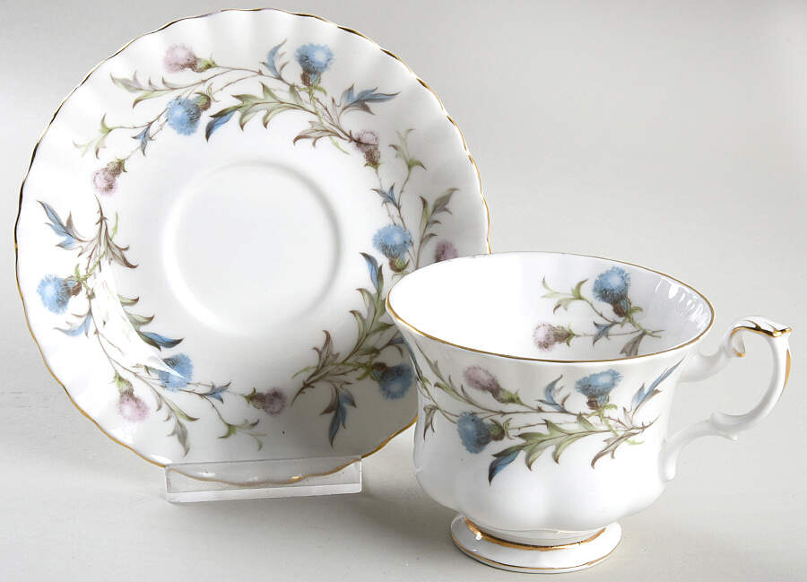 Brigadoon Footed Cup & Saucer Set by Royal Albert-1