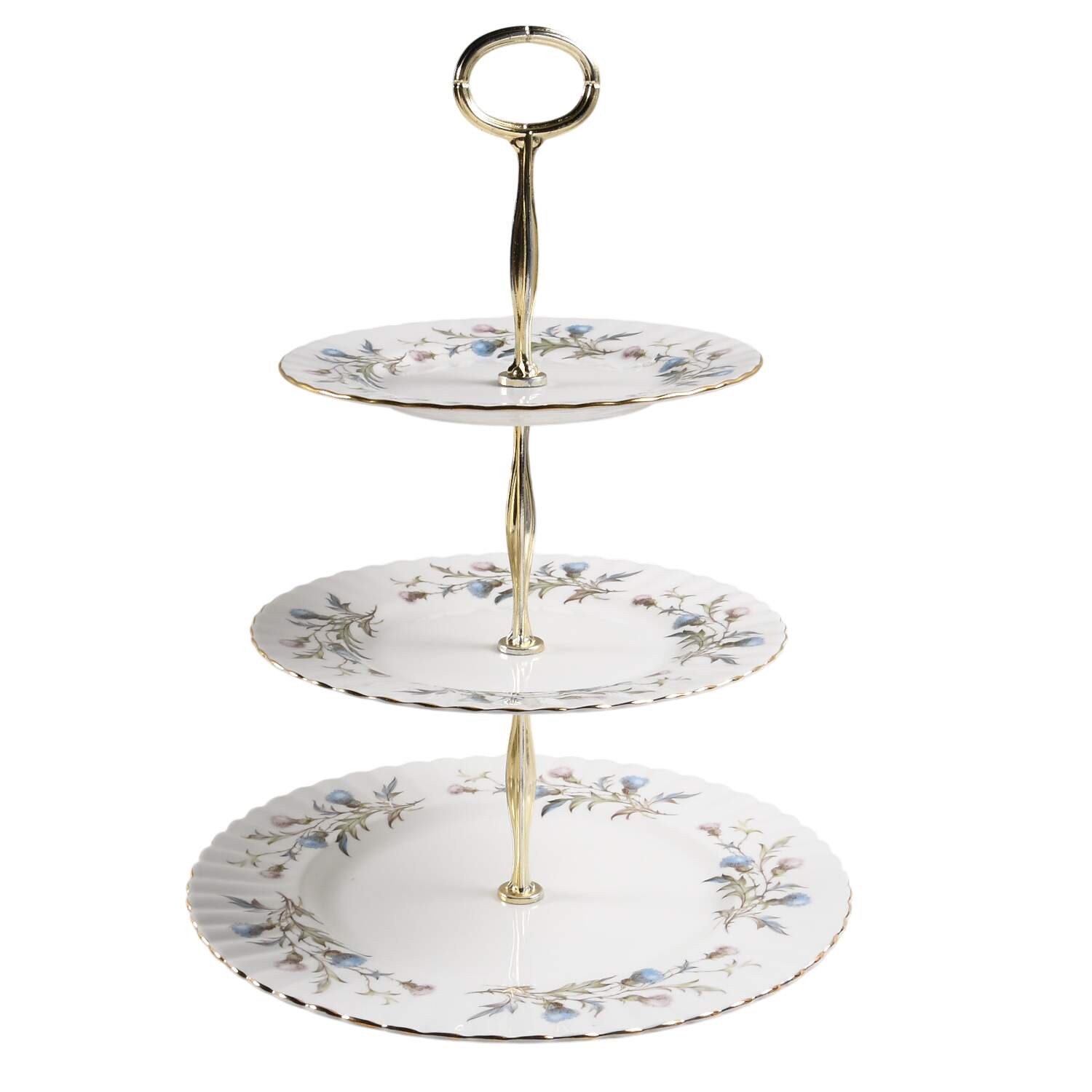 Brigadoon 13 7/8"-14 1/4" 3-Tiered Serving Tray(DP,SP,BB) HC by Royal Albert-1