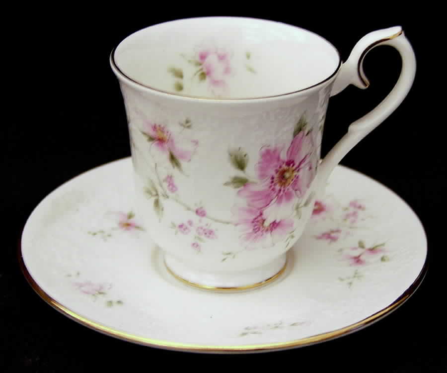 Breath of Spring Footed Demitasse Cup & Saucer Set by Royal Albert-1