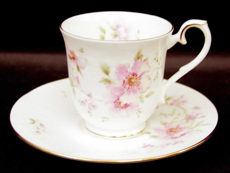 Breath of Spring Footed Cup & Saucer Set by Royal Albert-1