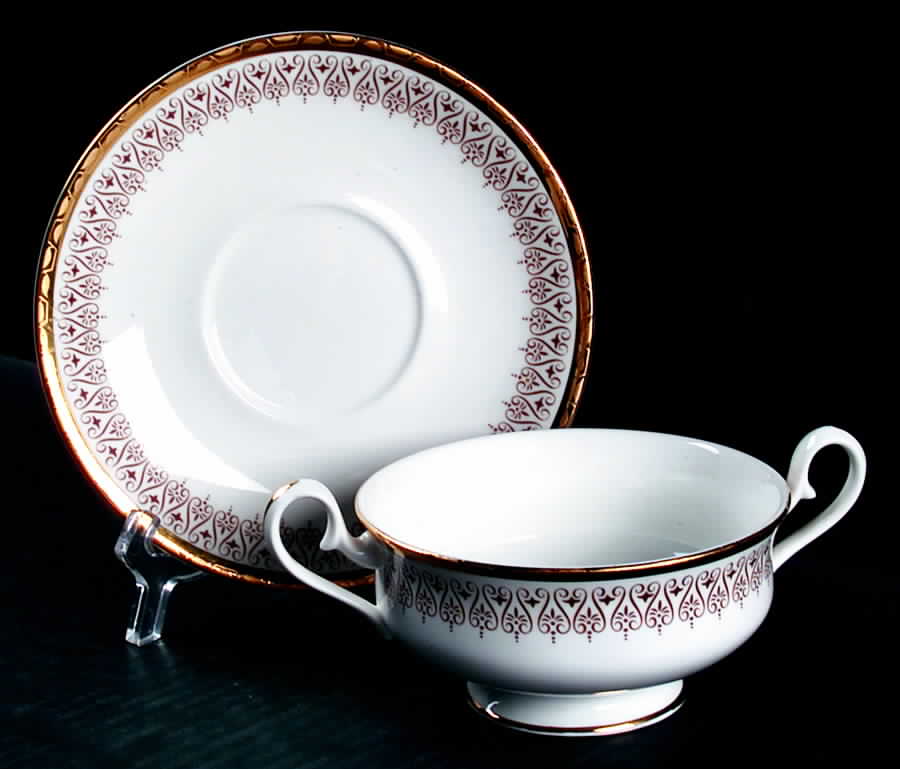 Burlington Footed Cream Soup Bowl & Saucer Set by Royal Albert-1