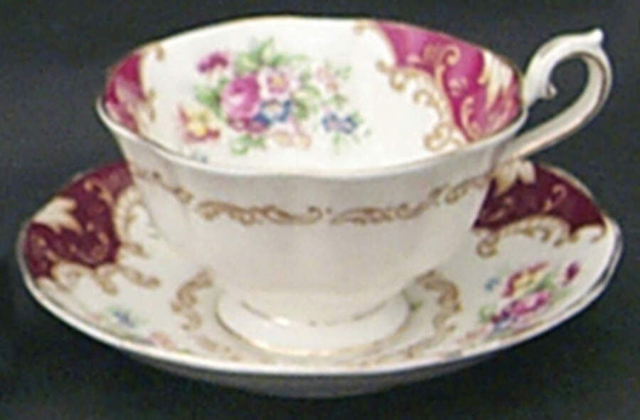 Canterbury Footed Cup & Saucer Set by Royal Albert-1