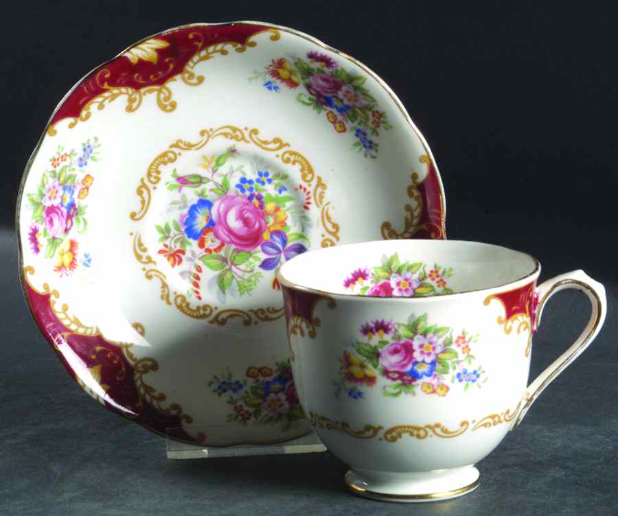 Canterbury Footed Cup & Saucer Set by Royal Albert-1