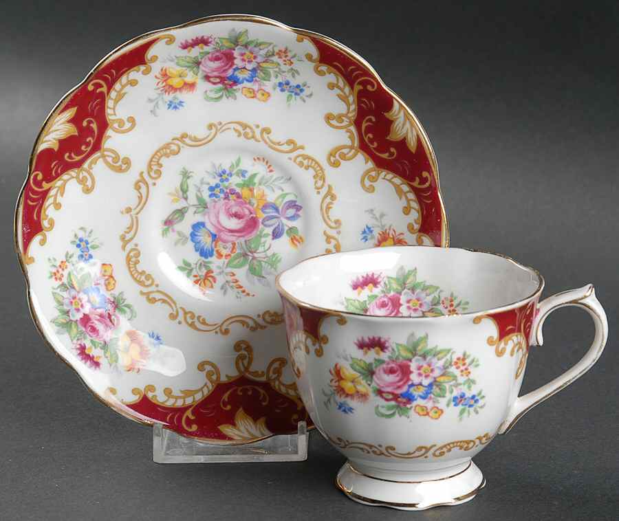 Canterbury Footed Cup & Saucer Set by Royal Albert-1
