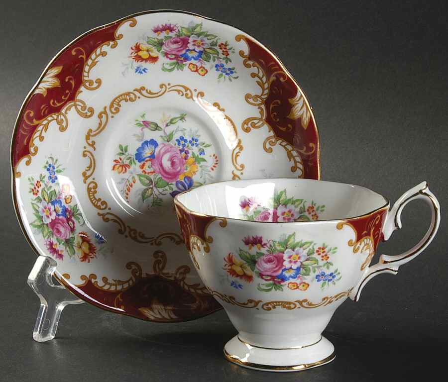 Canterbury Footed Cup & Saucer Set by Royal Albert-1
