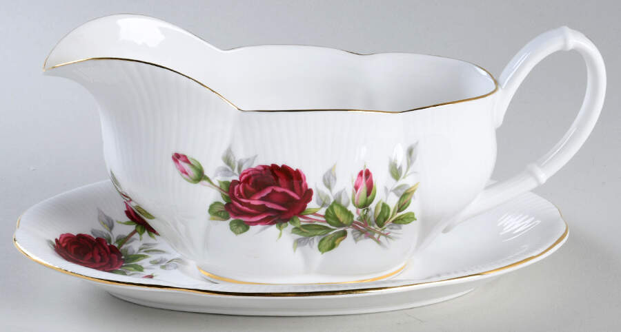 Canadian Rose Gravy Boat & Underplate by Royal Albert-1