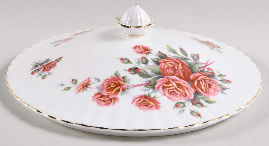 Centennial Rose Lid for Round Vegetable by Royal Albert-1
