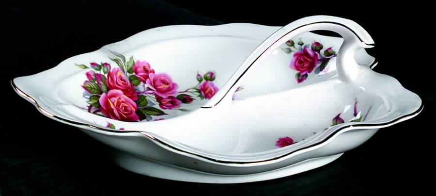 Centennial Rose 2-Part Relish by Royal Albert-1