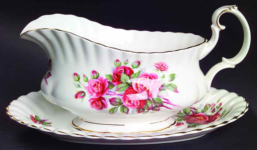 Centennial Rose Gravy Boat & Underplate by Royal Albert-1