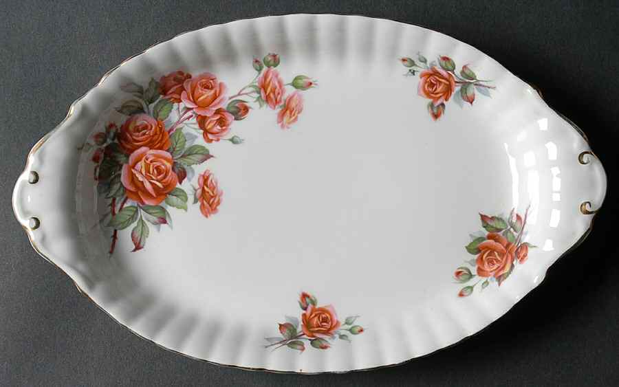 Centennial Rose Tray for Mini Creamer & Open Sugar by Royal Albert-1