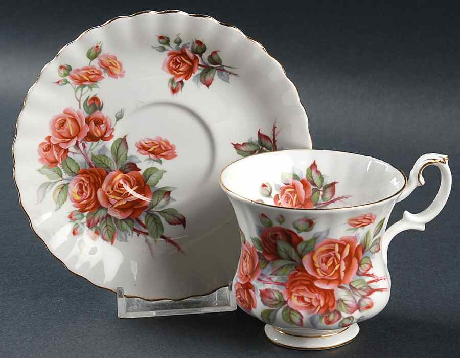 Centennial Rose Footed Demitasse Cup & Saucer Set by Royal Albert-1