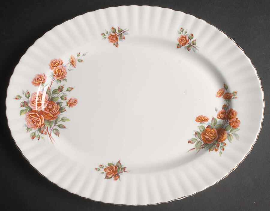 Centennial Rose 13" Oval Serving Platter by Royal Albert-1