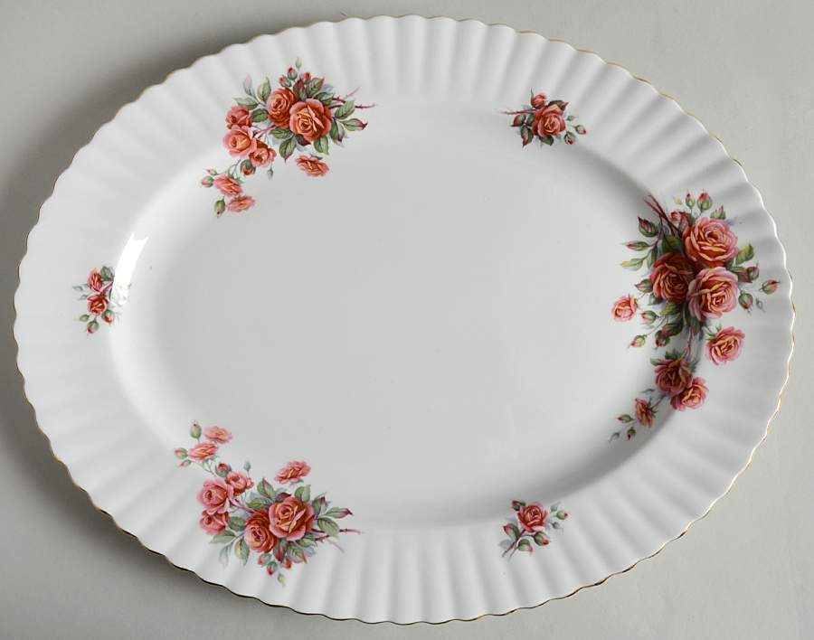 Centennial Rose 15" Oval Serving Platter by Royal Albert-1