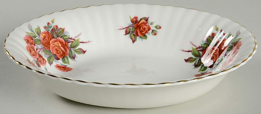 Centennial Rose 9" Oval Vegetable Bowl by Royal Albert-1