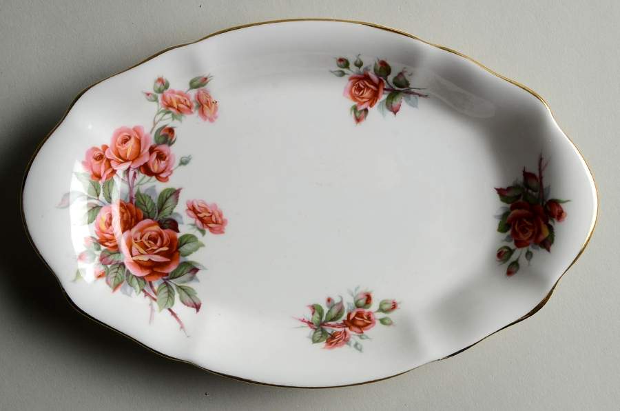Centennial Rose Tray for Mini Creamer & Open Sugar by Royal Albert-1