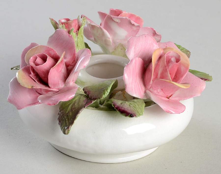 Centennial Rose Single Light Candlestick by Royal Albert-1