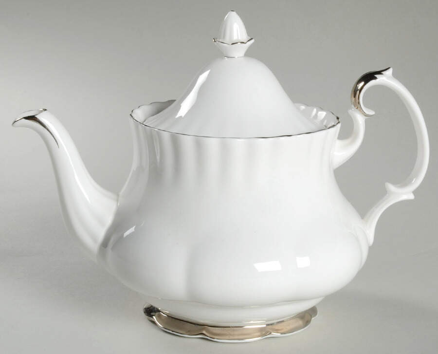 Chantilly Platinum Small Teapot & Lid by Royal Albert-1