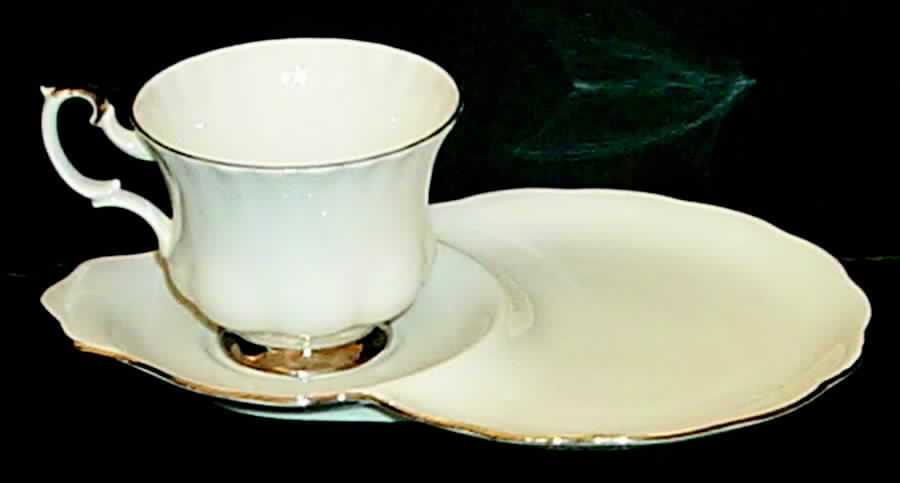 Chantilly Platinum Dessert Plate & Cup Set by Royal Albert-1