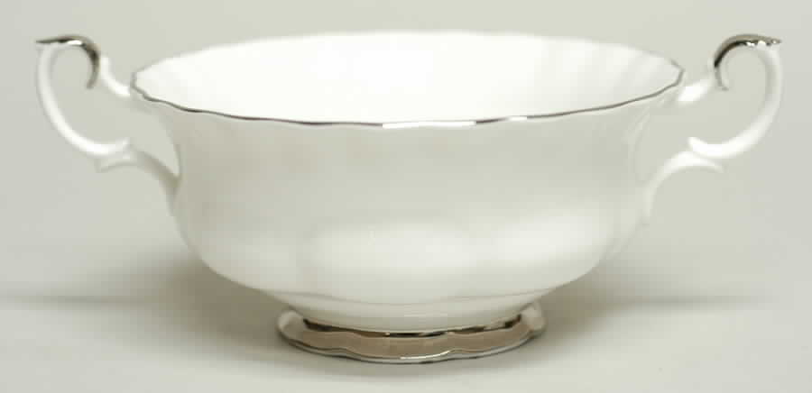 Chantilly Platinum Footed Cream Soup Bowl by Royal Albert-1