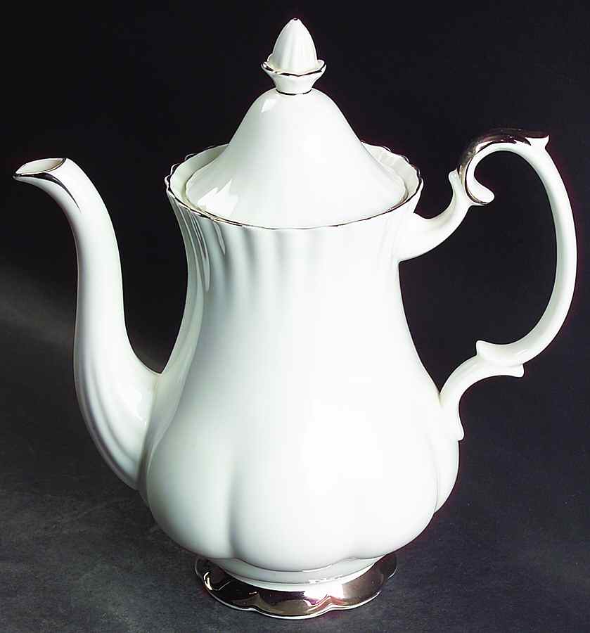 Chantilly Platinum Coffee Pot & Lid by Royal Albert-1