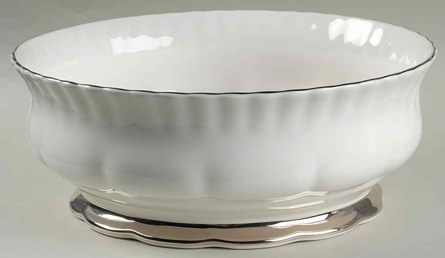 Chantilly Platinum 10" Large Salad Serving Bowl by Royal Albert-1