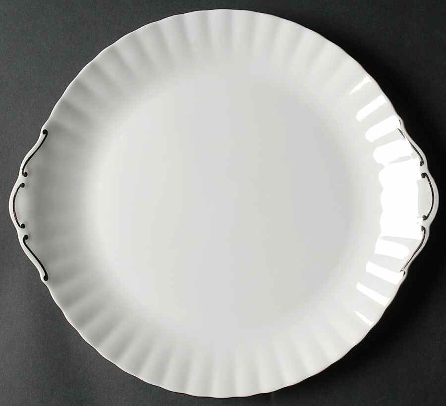Chantilly Platinum Large Handled Cake Plate by Royal Albert-1