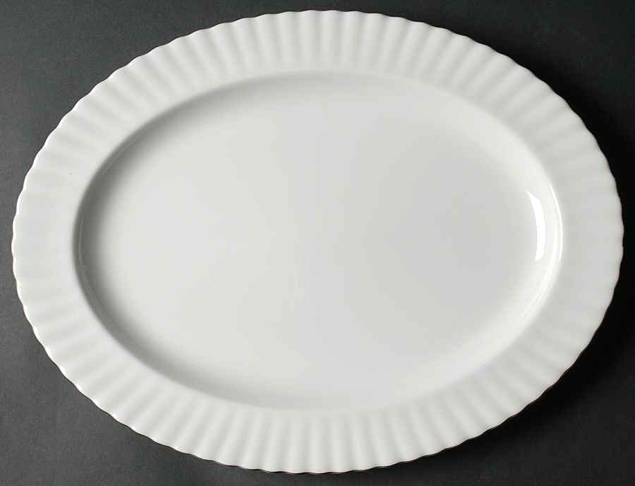 Chantilly Platinum 16" Oval Serving Platter by Royal Albert-1